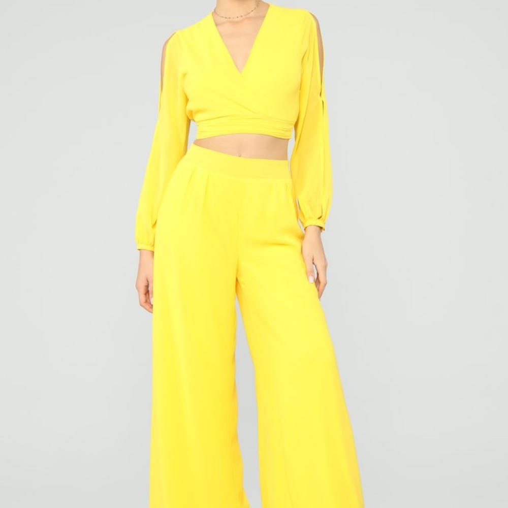 Fashion Nova | Yellow 2 Piece Set